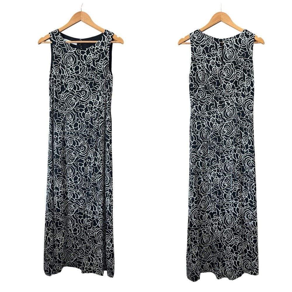 Ballinger Gold Y2K Floral Maxi Dress Size Small Casual Whimsigoth Boho Party